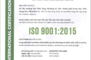 CÔNG TY TNHH BỆNH VIỆN VIỆT NHẬT ĐẠT CHỨNG CHỈ ISO 9001: 2015