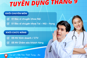 TUYỂN DỤNG NHÂN SỰ THÁNG 09/2024