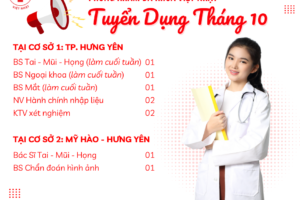 TUYỂN DỤNG THÁNG 10