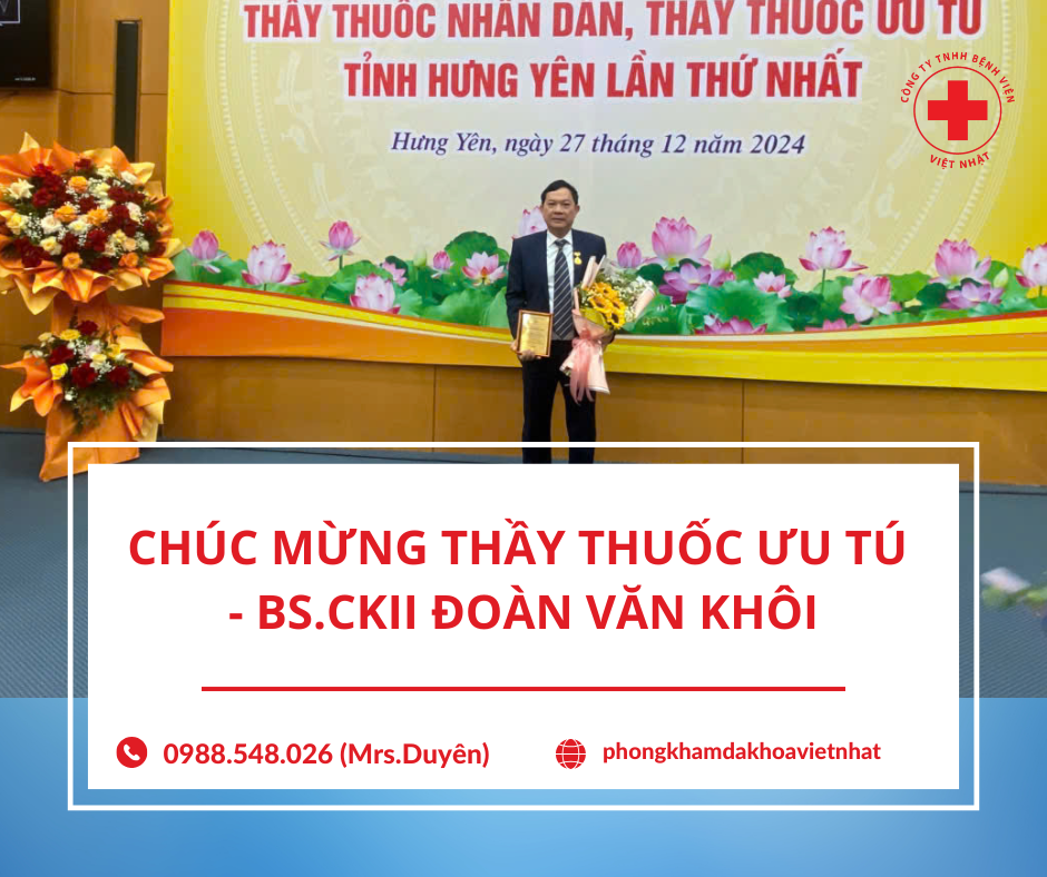 Chúc mừng Thầy thuốc Ưu tú – Bác sĩ Chuyên khoa II Đoàn Văn Khôi