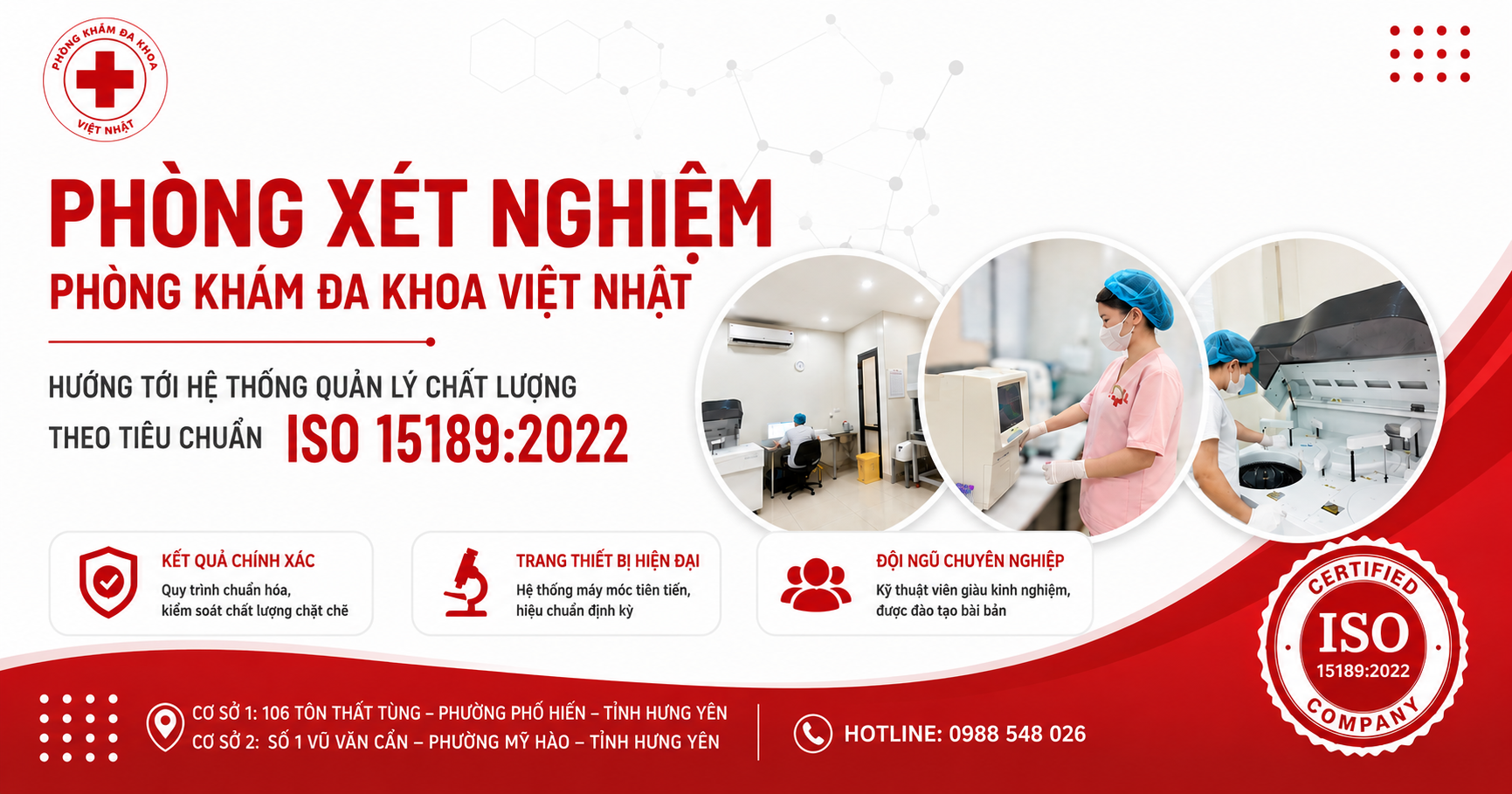PHÒNG XÉT NGHIỆM PHÒNG KHÁM ĐA KHOA VIỆT NHẬT – HƯỚNG TỚI HỆ THỐNG QUẢN LÝ CHẤT LƯỢNG THEO TIÊU CHUẨN ISO 15189:2022
