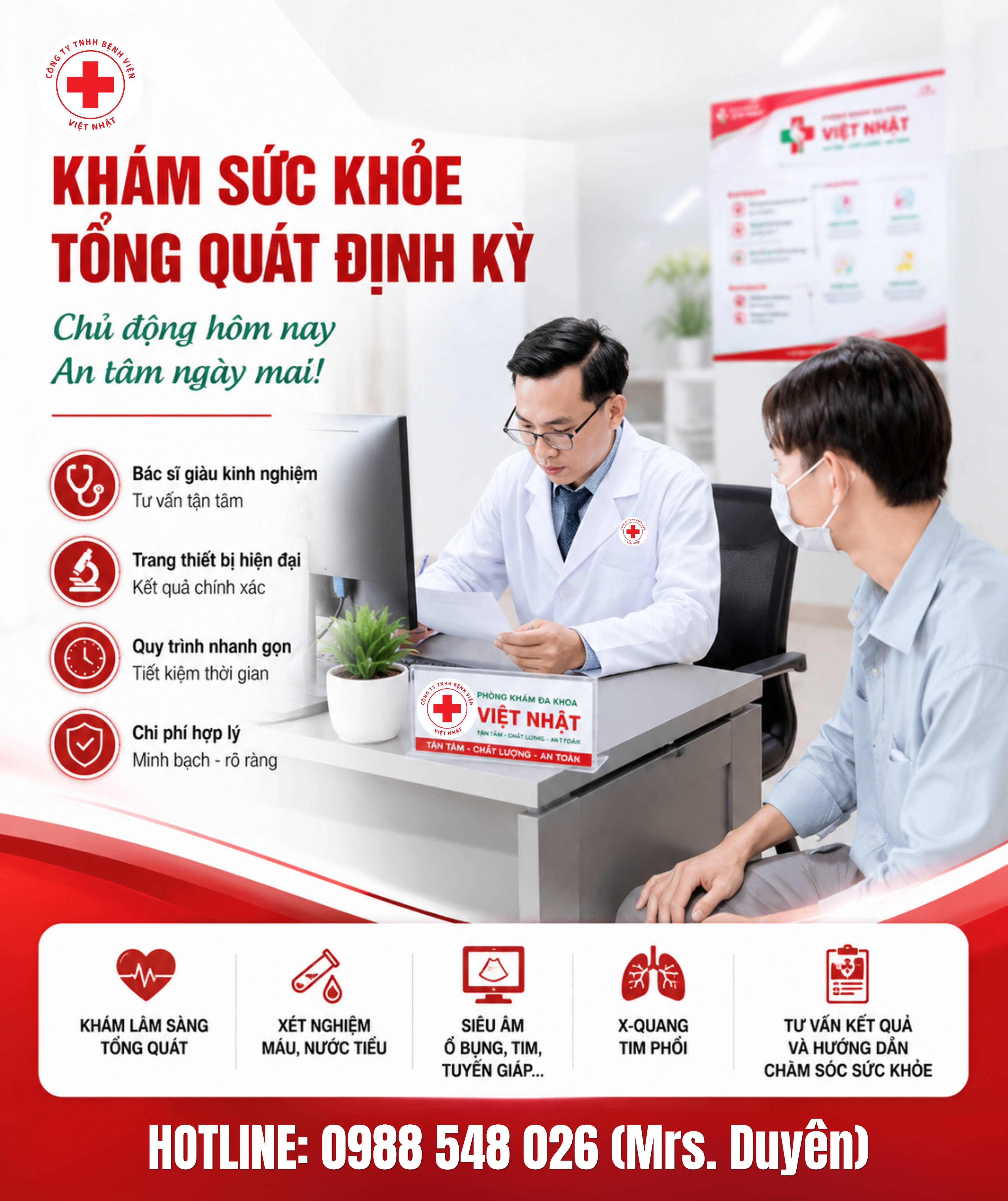 KHÁM SỨC KHỎE TỔNG QUÁT ĐỊNH KỲ – CHỦ ĐỘNG BẢO VỆ SỨC KHỎE CÙNG BÁC SĨ PKĐK VIỆT NHẬT
