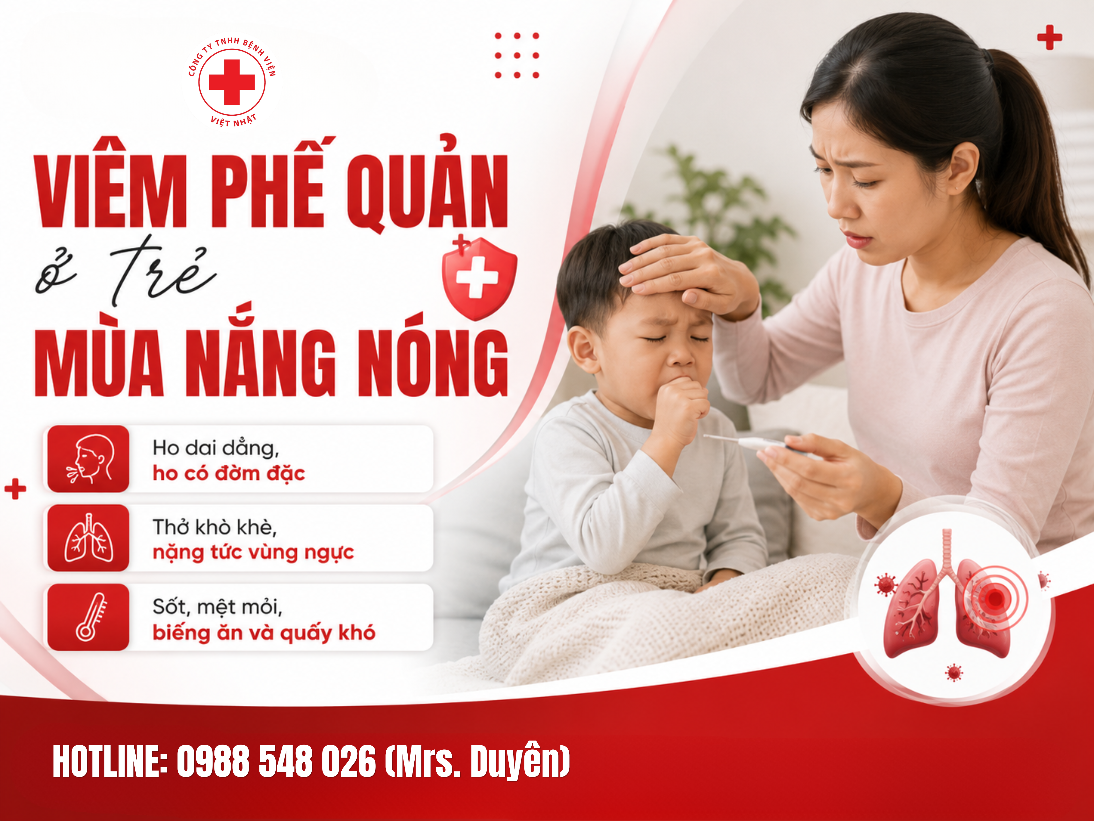 TÌNH TRẠNG VIÊM PHẾ QUẢN Ở TRẺ TĂNG VỌT GIỮA ĐỈNH ĐIỂM MÙA HÈ NẮNG NÓNG