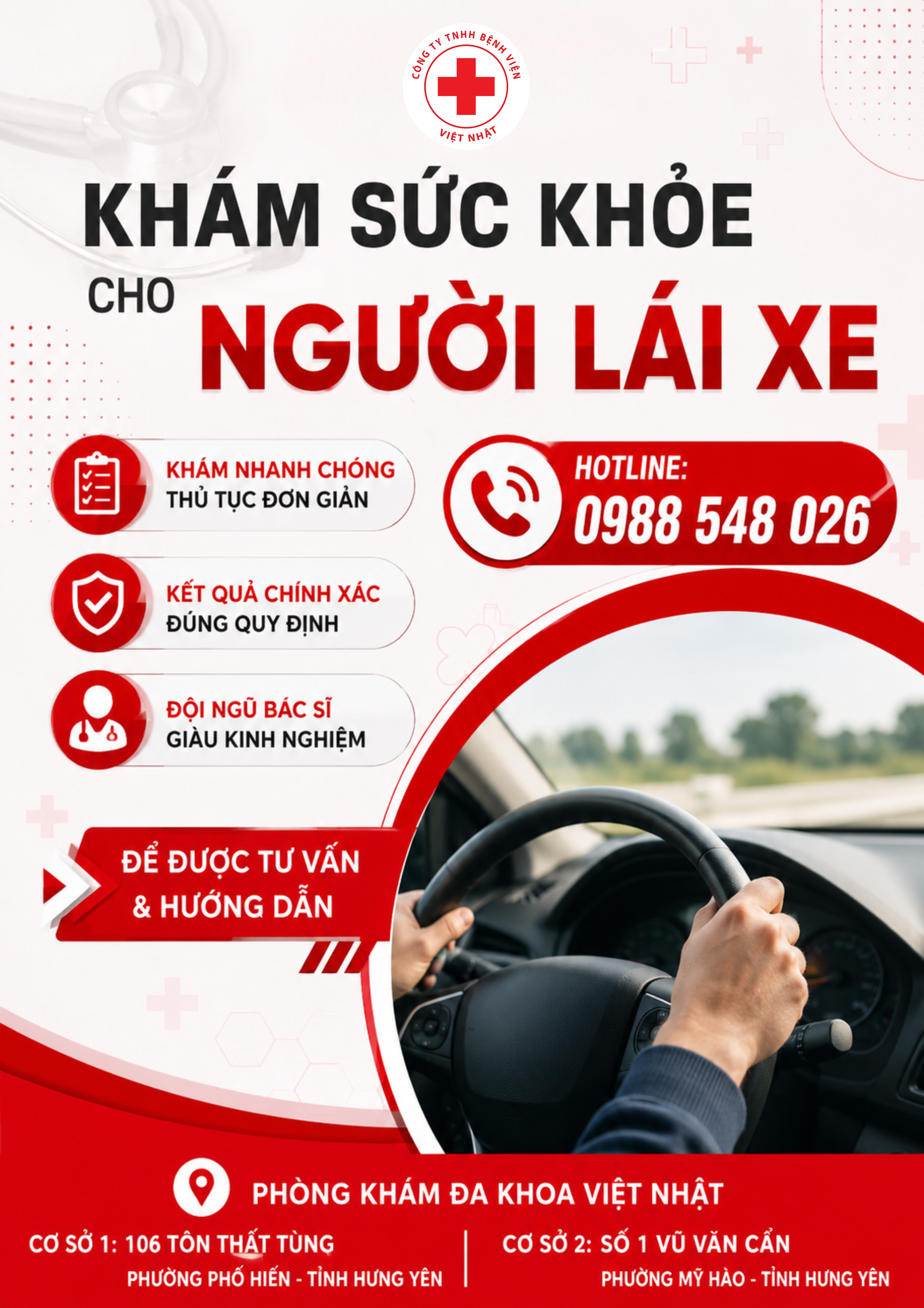 KHÁM SỨC KHỎE LÁI XE TẠI HƯNG YÊN – NHỮNG ĐIỀU CẦN BIẾT TRƯỚC KHI THI BẰNG LÁI XE