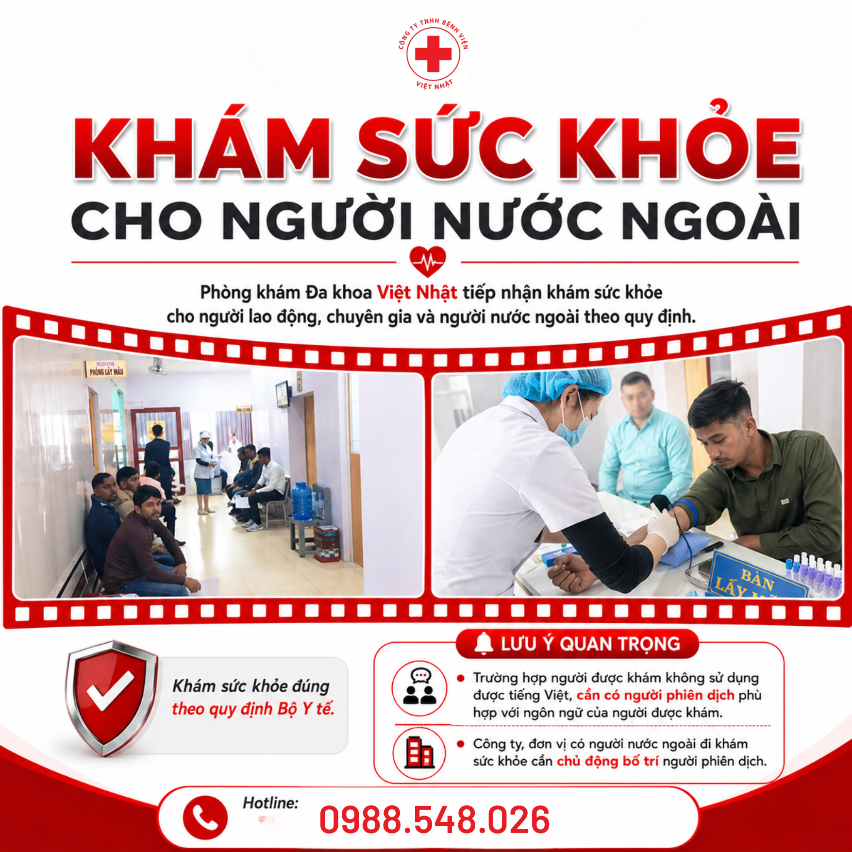 KHÁM SỨC KHỎE CHO NGƯỜI LAO ĐỘNG NƯỚC NGOÀI HƯNG YÊN